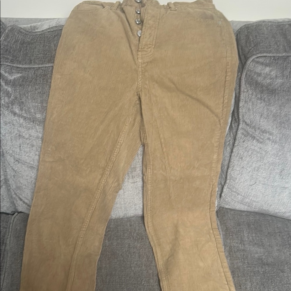 PAC sun pacific  sun wear Tan Corduroy Pants with Button Fly